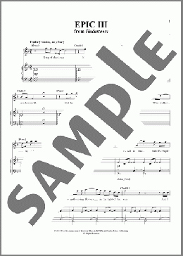 Epic III (from Hadestown)（Anais Mitchell）のピアノ & ボーカル楽譜のサンプル画像