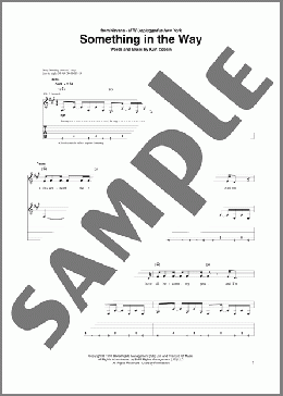 Something In The Way（Nirvana）のギターソロ楽譜のサンプル画像