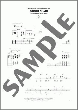 About A Girl（Nirvana）のギターソロ楽譜のサンプル画像