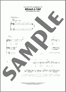 About A Girl（Nirvana）のベース楽譜のサンプル画像