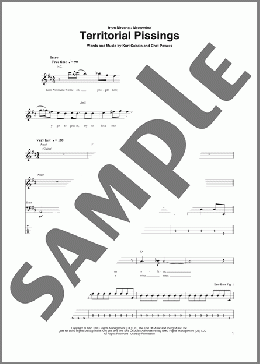 Territorial Pissings（Nirvana）のベース楽譜のサンプル画像