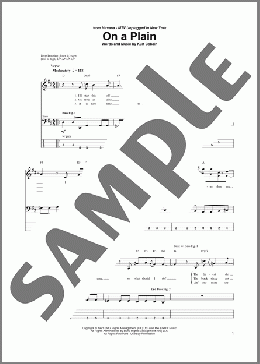 On A Plain（Nirvana）のベース楽譜のサンプル画像