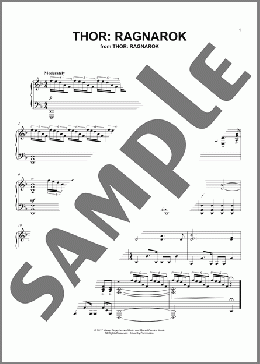 Thor: Ragnarok（Mark Mothersbaugh）のピアノソロ楽譜のサンプル画像