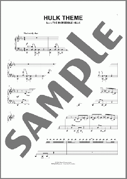 Hulk Theme (from The Incredible Hulk)（Craig Armstrong）のピアノソロ楽譜のサンプル画像