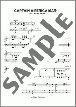 Captain America March (from Captain America: The First Avenger)（Alan Silvestri）のピアノソロ楽譜のサンプル画像