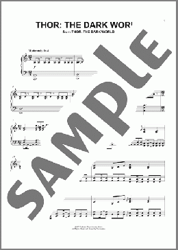 Thor: The Dark World(Brian Tyler)のピアノソロ楽譜のサンプル画像