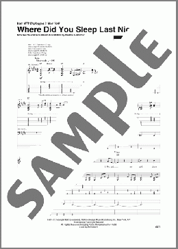 Where Did You Sleep Last Night（Nirvana）のその他楽譜のサンプル画像