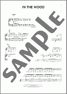 In The Mood（Ernie Field's Orchestra,Glenn Miller & His Orchestra）のピアノ & ボーカル & ギター楽譜のサンプル画像