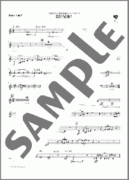 [公式]豊臣兄弟！メインテーマ パート譜(Horn 4 in F)（NHK交響楽団）のオーケストラパート、中級向け楽譜のサンプル画像