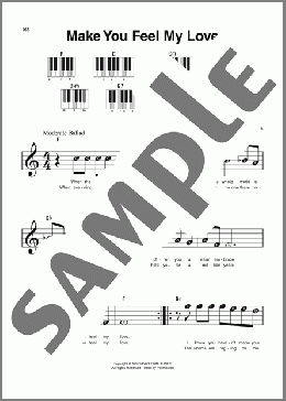 Make You Feel My Love（Bob Dylan）のピアノソロ楽譜のサンプル画像
