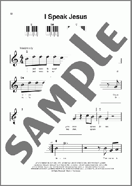 I Speak Jesus(KingsPorch/Charity Gayle)のピアノソロ楽譜のサンプル画像