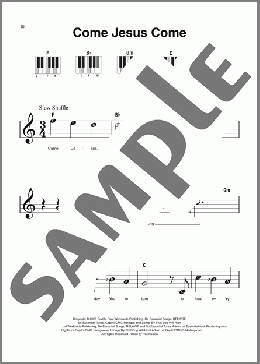 Come Jesus Come(CeCe Winans)のピアノソロ楽譜のサンプル画像