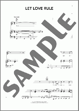 Let Love Rule（Lenny Kravitz）のピアノ & ボーカル & ギター楽譜のサンプル画像