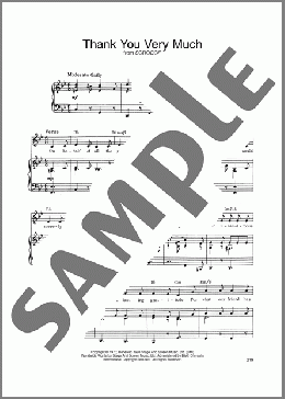 Thank You Very Much (from Scrooge)（Leslie Bricusse）のピアノ & ボーカル & ギター楽譜のサンプル画像