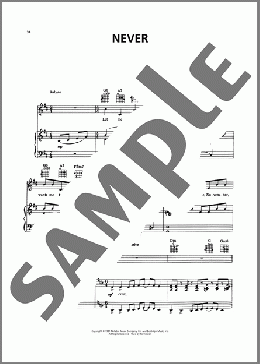 Never (from On The Twentieth Century)（Cy Coleman）のピアノ & ボーカル & ギター楽譜のサンプル画像