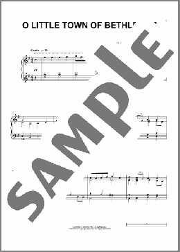 O Little Town Of Bethlehem（Traditional English Melody）のピアノソロ楽譜のサンプル画像