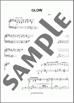 Glow（Eric Whitacre）のピアノソロ楽譜のサンプル画像