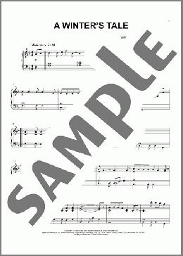A Winter's Tale（Mike Batt）のピアノソロ楽譜のサンプル画像