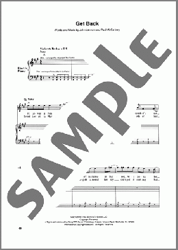 Get Back（The Beatles）のその他楽譜のサンプル画像