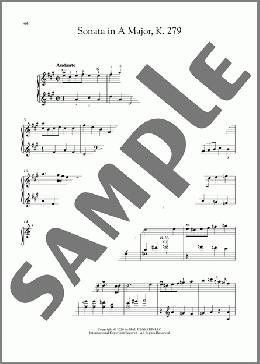 Sonata In A Major, K. 279(Domenico Scarlatti)のピアノソロ楽譜のサンプル画像