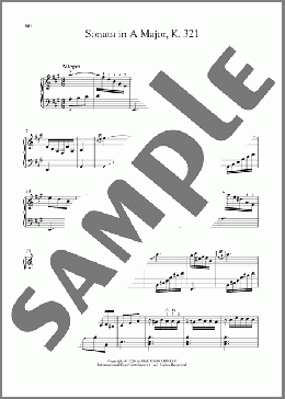 Sonata In A Major, K. 321（Domenico Scarlatti）のピアノソロ楽譜のサンプル画像