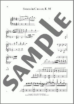 Sonata In C Minor, K. 84（Domenico Scarlatti）のピアノソロ楽譜のサンプル画像