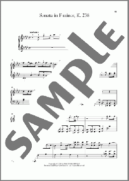 Sonata In F Minor, K. 238(Domenico Scarlatti)のピアノソロ楽譜のサンプル画像