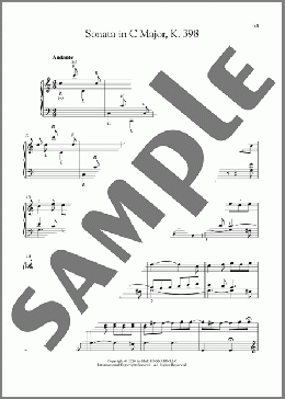 Sonata In C Major, K. 398（Domenico Scarlatti）のピアノソロ楽譜のサンプル画像