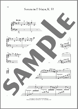 Sonata In D Major, K. 53のピアノソロ楽譜のサンプル画像
