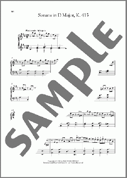Sonata In D Major, K. 415(Domenico Scarlatti)のピアノソロ楽譜のサンプル画像