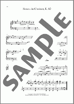 Sonata In G Minor, K. 60のピアノソロ楽譜のサンプル画像