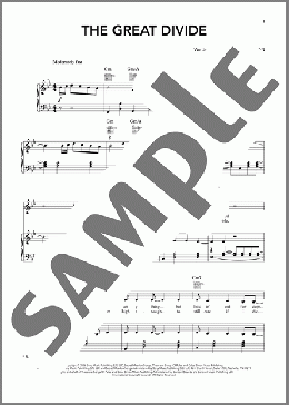 The Great Divide（Noah Kahan）のピアノ & ボーカル & ギター楽譜のサンプル画像