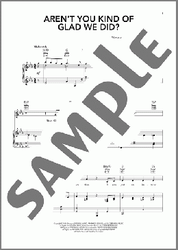 Aren't You Kind Of Glad We Did? (from The Shocking Miss Pilgrim)（George Gershwin）のピアノ & ボーカル & ギター楽譜のサンプル画像