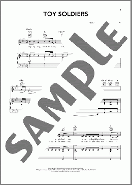 Toy Soldiers（Martika）のピアノ & ボーカル & ギター楽譜のサンプル画像