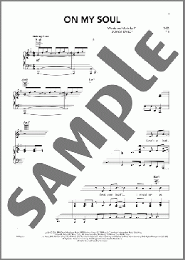 On My Soul（Bruno Mars）のピアノ & ボーカル & ギター楽譜のサンプル画像