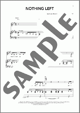 Nothing Left（Bruno Mars）のピアノ & ボーカル & ギター楽譜のサンプル画像