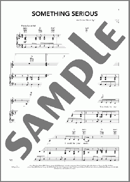 Something Serious（Bruno Mars）のピアノ & ボーカル & ギター楽譜のサンプル画像