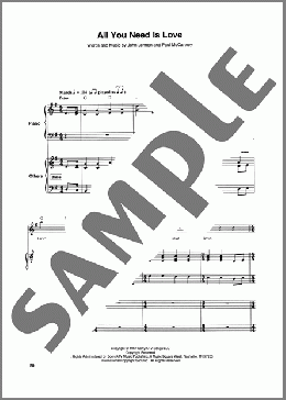 All You Need Is Love（The Beatles）のその他楽譜のサンプル画像