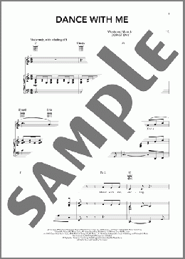 Dance With Me（Bruno Mars）のピアノ & ボーカル & ギター楽譜のサンプル画像
