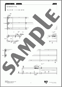 Everything スコア（松本 俊明）のアンサンブルフルスコア、初級から中級向け楽譜のサンプル画像