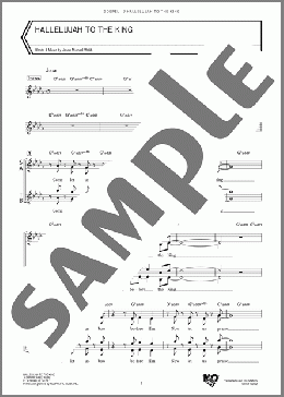 HALLELUJAH TO THE KING（The Brooklyn Tabernacle Choir）のゴスペル、中級向け楽譜のサンプル画像