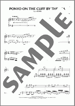 Ponyo On The Cliff By The Sea（Joe Hisaishi）のピアノソロ楽譜のサンプル画像