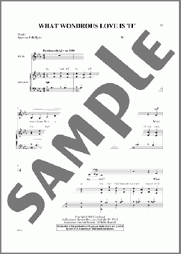 What Wondrous Love Is This（Patti Drennan）のピアノ & ボーカル楽譜のサンプル画像