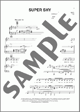 Super Shy（Newjeans）のピアノ & ボーカル & ギター楽譜のサンプル画像