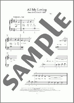 All My Loving（The Beatles）のピアノソロ楽譜のサンプル画像