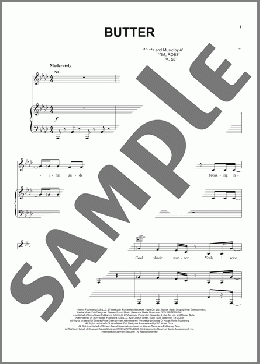 Butter（BTS）のピアノ & ボーカル & ギター楽譜のサンプル画像