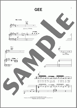 Gee（Girls' Generation）のピアノ & ボーカル & ギター楽譜のサンプル画像