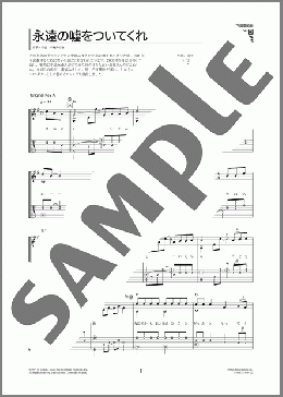 永遠の嘘をついてくれ(中島 みゆき)のギターソロ、初級から中級向け楽譜のサンプル画像