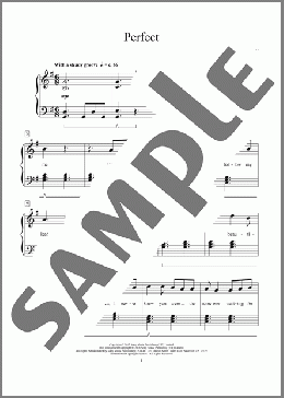 Perfect（Ed Sheeran）のピアノソロ楽譜のサンプル画像