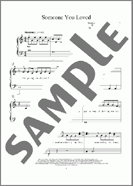 Someone You Loved(Lewis Capaldi)のピアノソロ楽譜のサンプル画像